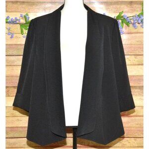 Jones Studio Separates Womens Black Open Front Blazer jacket Plus Size18W Career